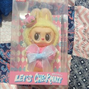 Pop Mart Let's Checkmate Stuffed Animal - Yellow and Pink